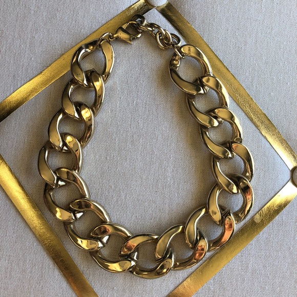 RueLaLa Oversized Gold Chain Necklace - Picture 4 of 5